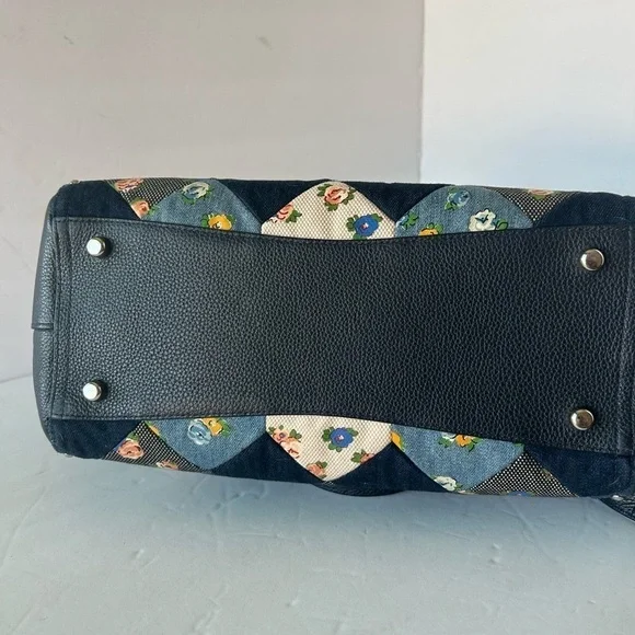 Coach NWOT Blake Denim Patchwork Satchel Handbag - Picture 7 of 12